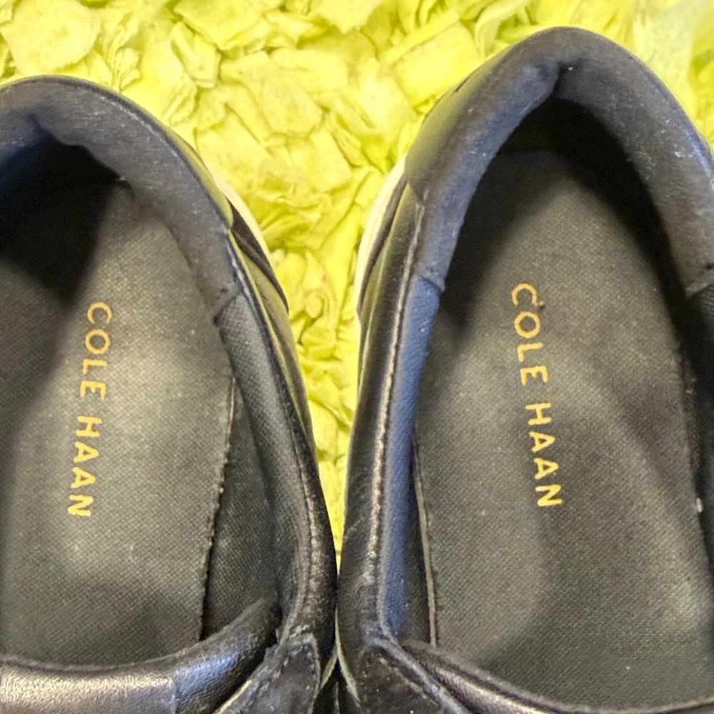 Cole Haan Men's Black and White Sneakers, size 10B, leather, used, NICE!